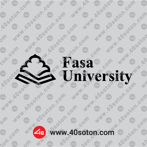 دانلود وکتور آرم انگلیسی دانشگاه فسا