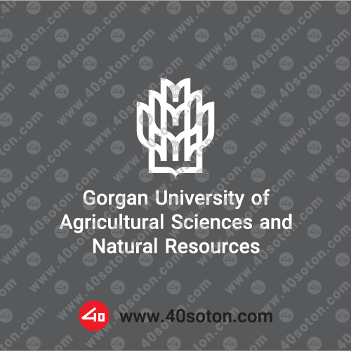 لوگو انگلیسی دانشگاه علوم کشاورزی ومنابع طبیعی گرگان سفید svg