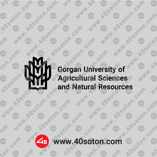 دانلود آرم انگلیسی دانشگاه علوم کشاورزی و منابع طبیعی گرگان مشکی png