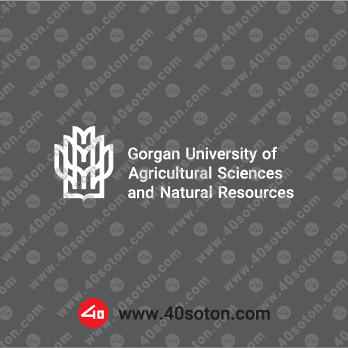 آرم انگلیسی دانشگاه علوم کشاورزی و منابع طبیعی گرگان سفید svg