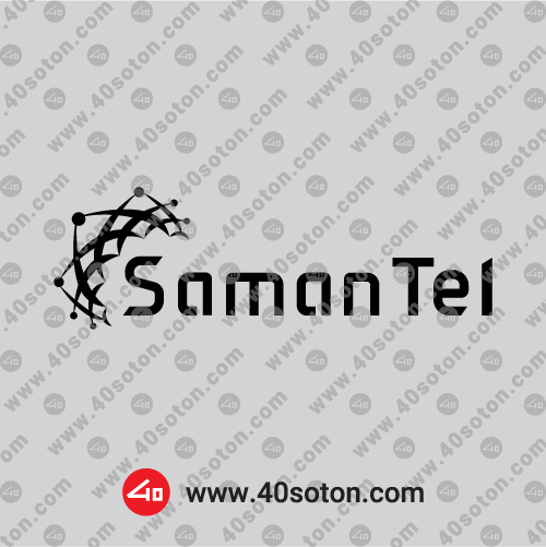 لوگو اپراتور سامانتل مشکی سیاه dxf saman tel logo