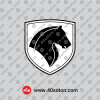 لوگو ایرانخودرو سیاه و سفید مشکی dxf