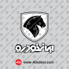 لوگوی ایرانخودرو سیاه و سفید مشکی dxf