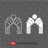 لوگوی دانشگاه گلستان سفید svg