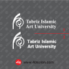 لوگو آرم انگلیسی دانشگاه هنر تبریز سفید svg