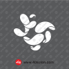 دانلود آرم لوگوی آپتل سفید svg