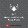 لوگو انگلیسی دانشگاه آزاد واحد یاسوج سفید svg