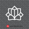 لوگو دانشگاه کاشان سفید svg