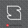قاب لوگو استاندارد سفید svg