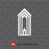 آرم دانشگاه گنبد کاووس سفید svg