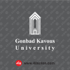 the logo of gobad kavous university