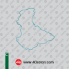 حاشیه دوربری نقشه منطقه کاشان استان اصفهان