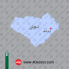 نقشه شهرستان زرین شهر لنجان استان اصفهان